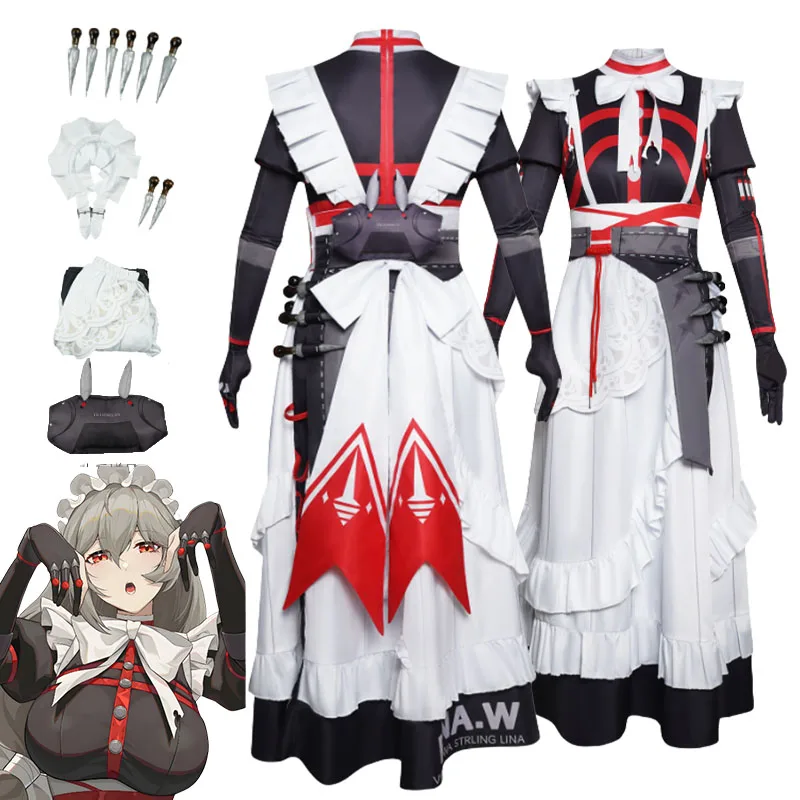 Zenless Zone Zero Zzz Alexandrina Sebastiane Cosplay Costume Alexandrina Sebastiane Cos Women Maid Outfit Halloween Costumes