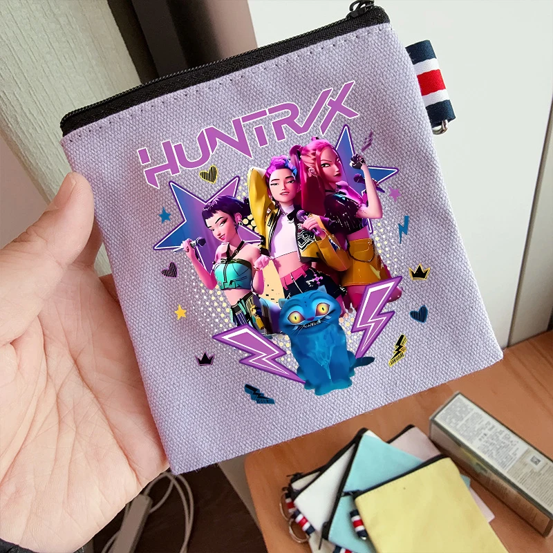 جديد K البوب شيطان الصيادين محفظة للعملة Kawaii الكرتون المطبوعة أكياس التخزين الاطفال متعددة الأغراض مربع سستة الحقيبة هدايا عيد الميلاد