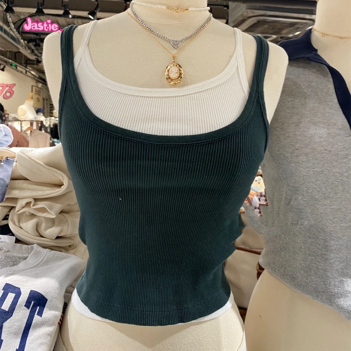 O-neck Ribbed Cute Casual Women Camis Cotton Solid Color Tight Sweet Summer Vest Y2K Slimming Basic Female Top Tees 2024 Summer