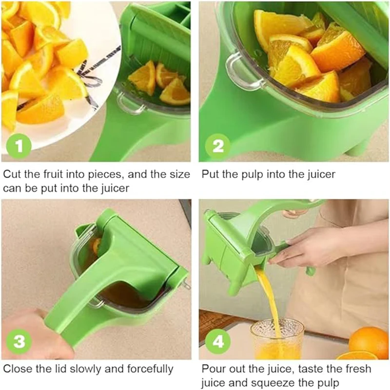 Fruit Juice Squeezer Manual Stainless Steel Juicer Detachable for Pressing Lemons Oranges Home Restaurants and Bars Kitchen Tool