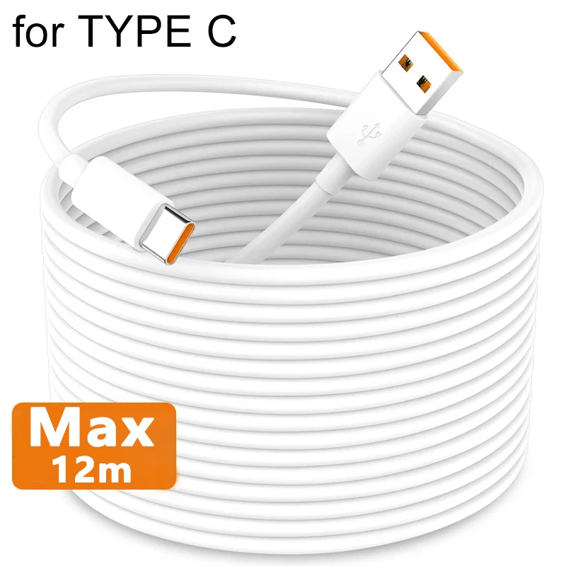 Extra Longth USB Type C Cord Fast Charging Cable For Samsung Xiaomi Phones USB C Cord For Camera Printer Distance Charging Line