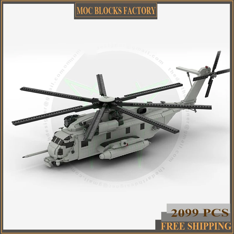 Moc Building Blocks Military model series Super Stallion helicopter Technology Bricks DIY Toys For Kids Children Gifts