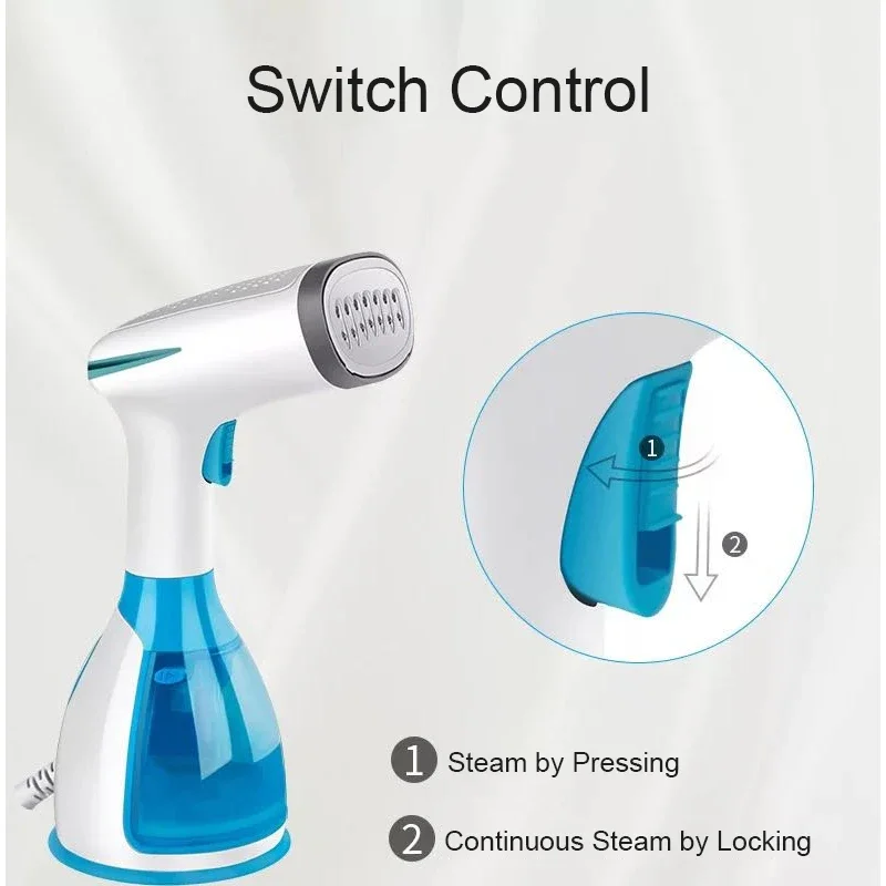 220V Hand Garment Iron Steamer for Clothes 1500W Powerful 280ml Portable Fabric Steamer Travelling Home Steam Generator