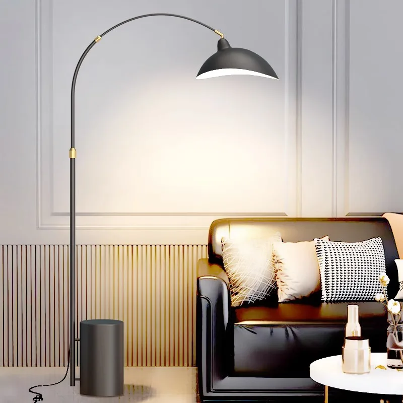 

Nordic fishing floor lamp, living room bedroom bedside lamp, modern sofa side simple lamp, double standing lamp