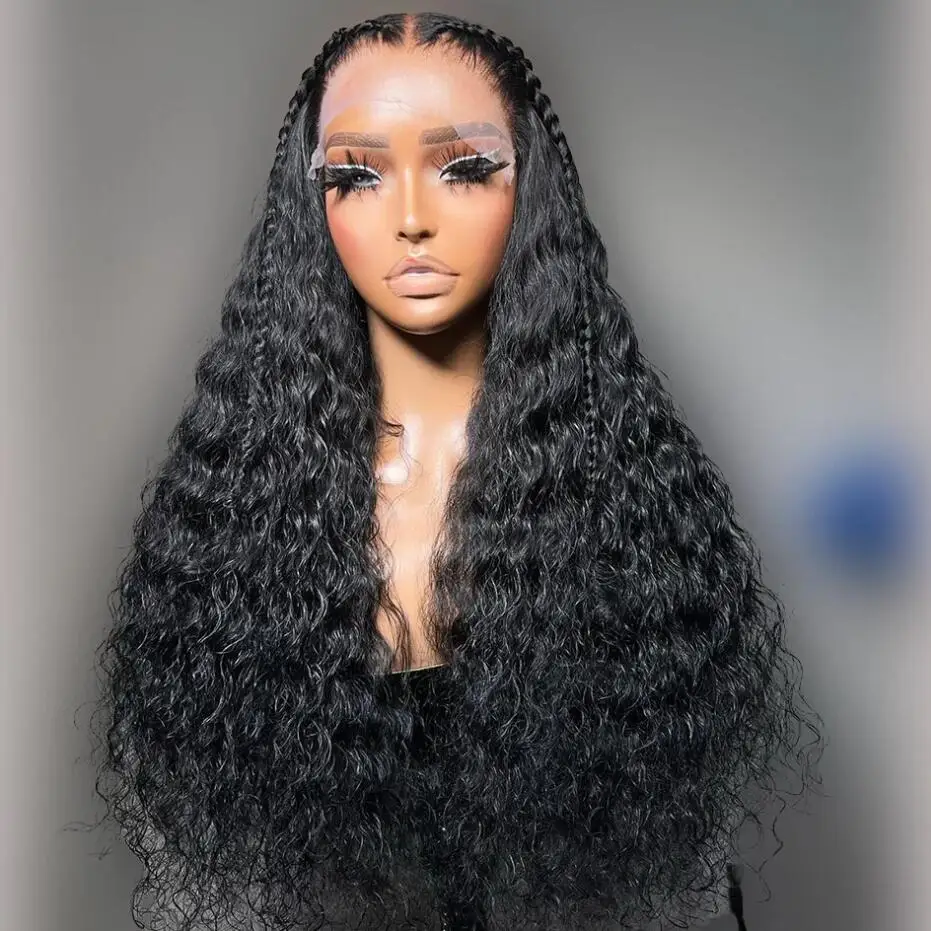 

Long 180Density Soft Yaki 26Inch Black Kinky Curly Glueless Lace Front Wig For Women BabyHair Heat Resistant Preplucked Daily