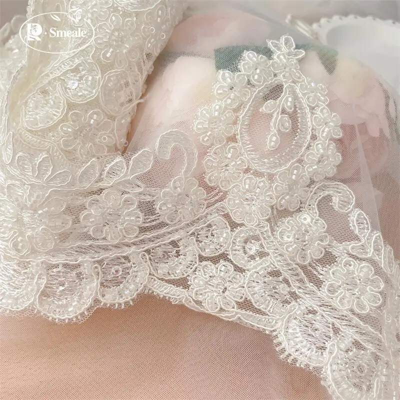 3-10Yards,Ivory White Beading Wedding Dress Lace Trim, DIY Craft Materials, Clothing Accessories,  RS93