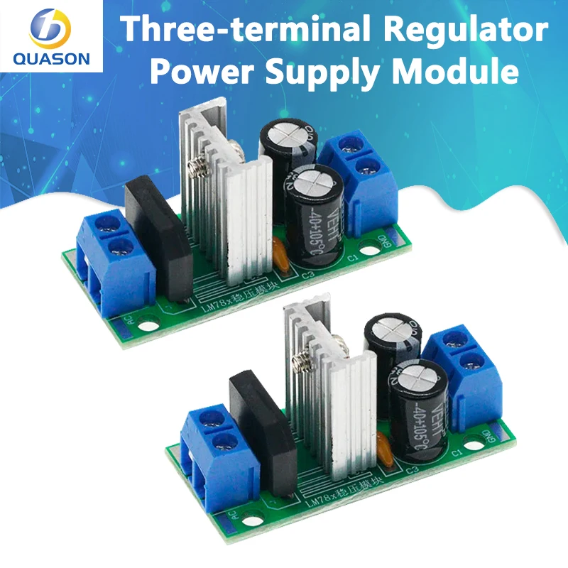 L7805 LM7812 Three-terminal Regulator Power Supply Module Rectifier Filter Power Converter 3A Rectifier Bridge 5V 12V Stabilizer