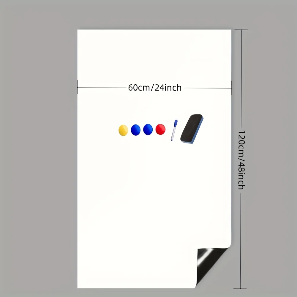 1 لفة من ورق جدران السبورة البيضاء المغناطيسي لغسالة الأطباق - ملصقات سبورة بيضاء ناعمة لتزيين المنزل والمكتب #4