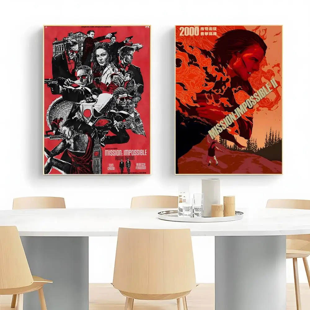 Action Movie M-Mission Impossible Poster Wall Art Print Decorative Mural Home Decor Gift Unframed