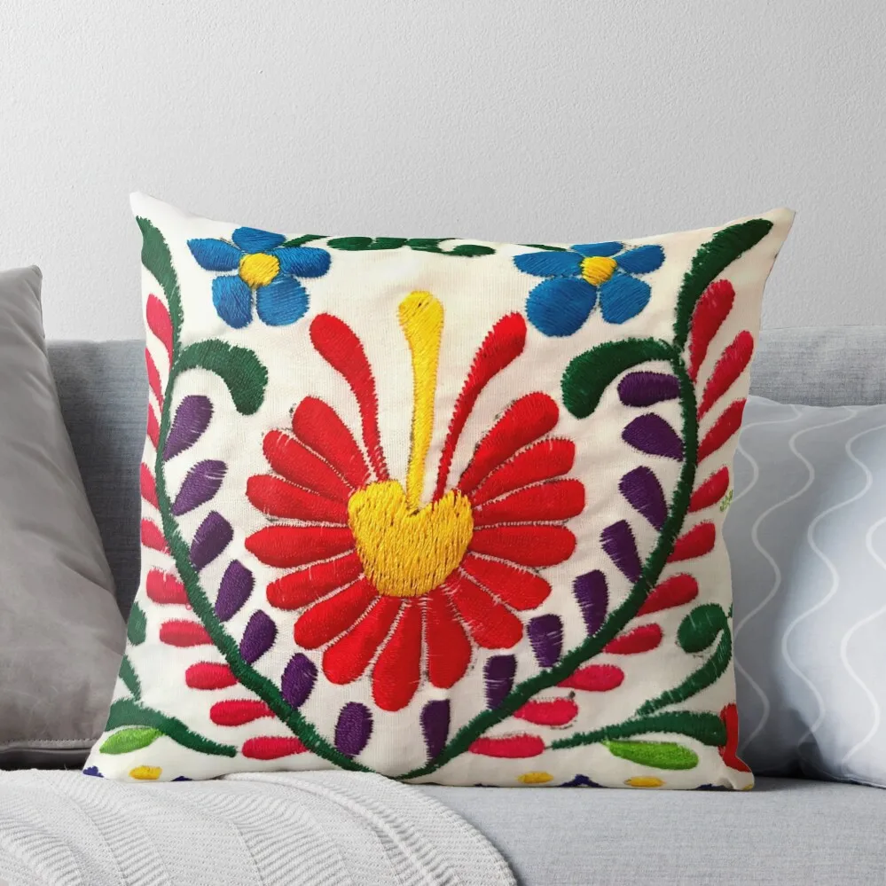 

Mexican Flowers Throw Pillow Pillow Cases Decorative Cushions ornamental pillows