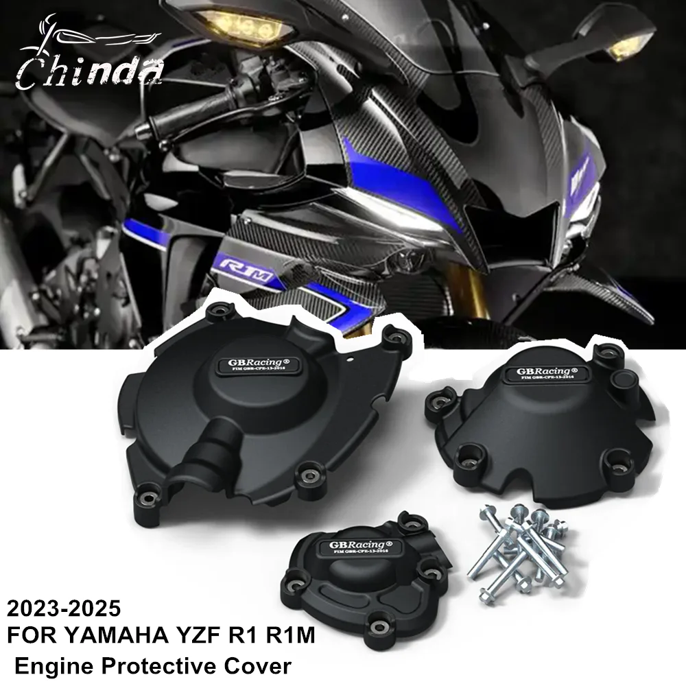 

FOR YAMAHA YZF R1 R1M 2023 2024 2025 Motorcycle Engine Cover Sets Bonnet Protector Engine Cover