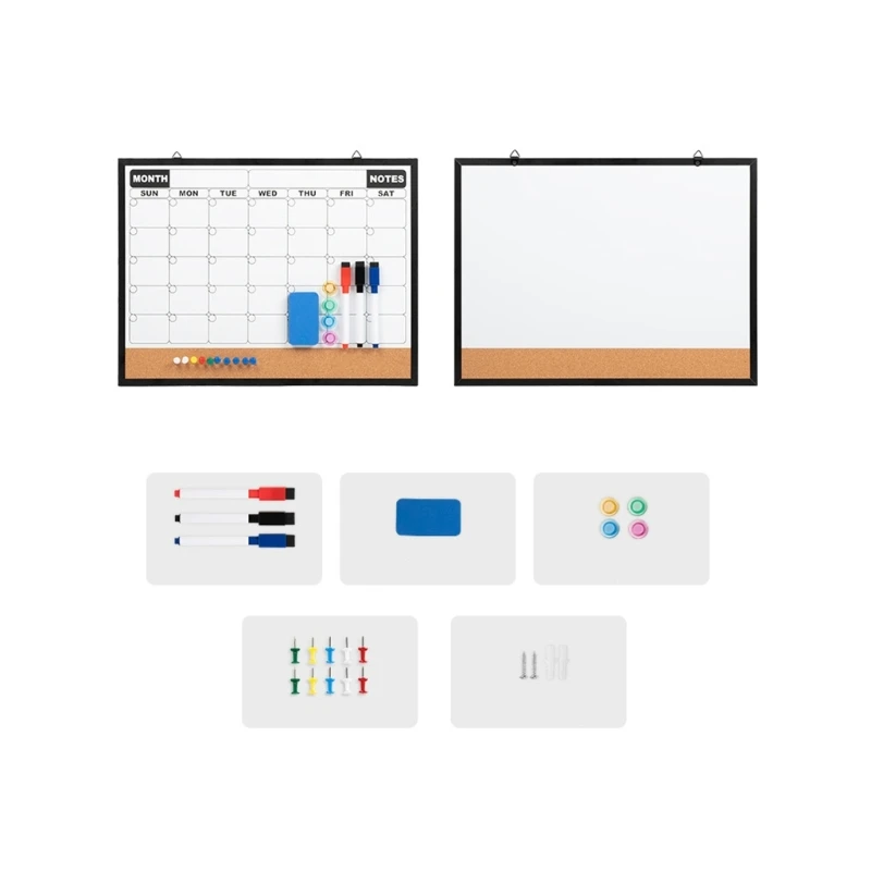 مخطط معلق على الحائط مع جدول شهري متكامل للأسطح المغناطيسية