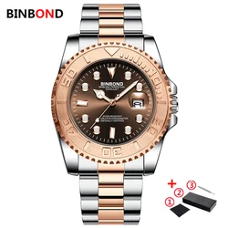 2024High end Taste Rose Gold Green Water Ghost Series Night Glow Waterproof Men's Watch relojes para hombres