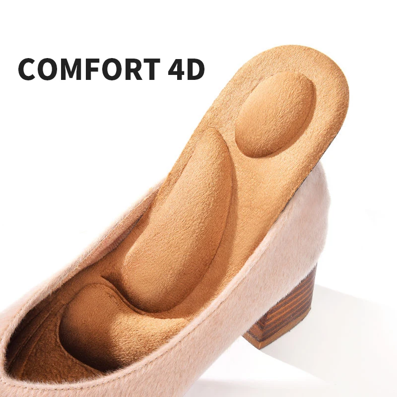 4D Memory Foam Orthopedic Insoles For Shoes Women Men Flat Feet Arch Support Massage Plantar Fasciitis Sports Pad Heel Cushion