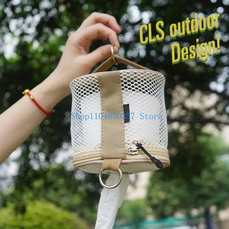 652F Light Weight​​ ​​Outdoor Tissue Holder Portable Outdoor Camping Tissue Case Storage Box Tent Hanging Napkin Rack