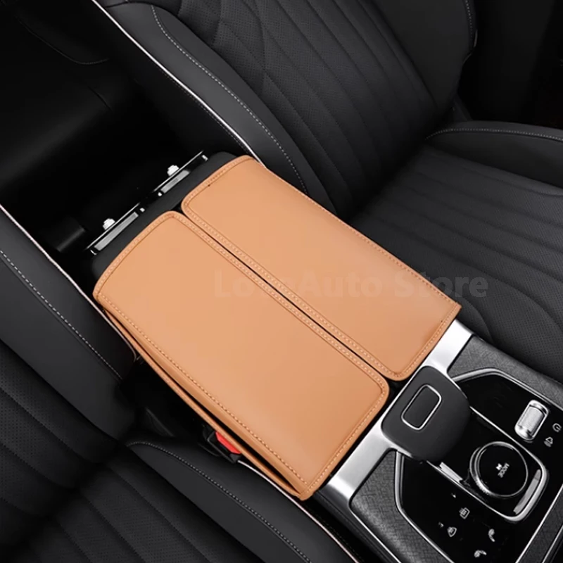 

For Chery Jaecoo J8 TIGGO 9 2023 2024 Car Central Armrest Organizer Storage Box Decoration Leather Case Cover Accessories