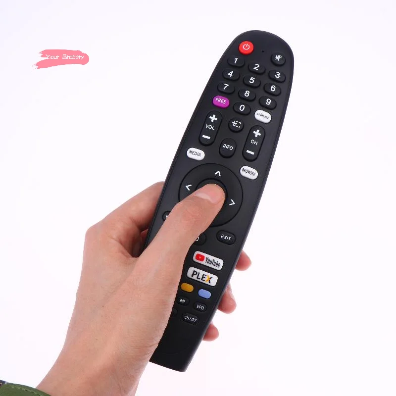 Y-1Pcs Portable Replacement DIY Accessories Black Remote Control For JTC TV 50U39500 55U39550 S32H23260VJK Spare Parts