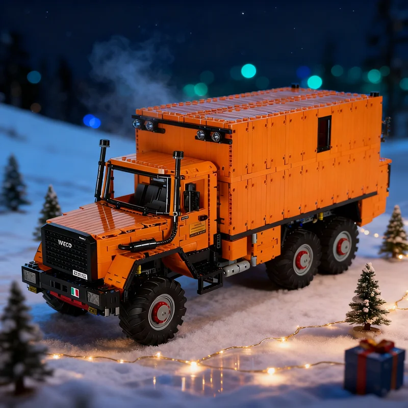 5138pcs MOC Iveco PA Overland Technical Vehicle Engineering Model Building Blocks Advanced Build Pack Premium Crafts Toy Gift