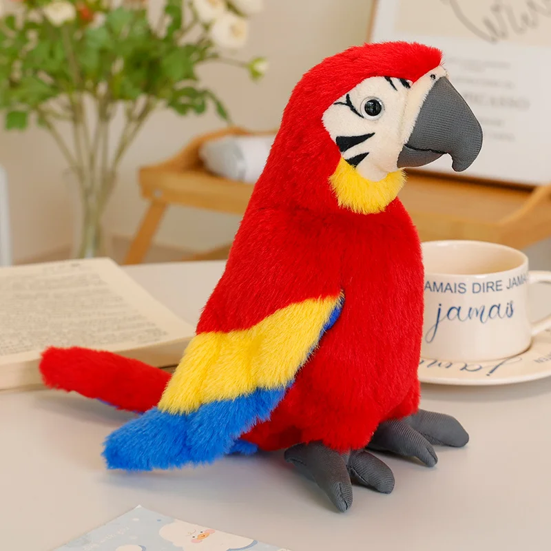 24CM Simulierte Papagei Plüsch Spielzeug Weiche Angefüllte Cartoon Tier Vogel Puppe Nette Sittiche Puppe Beschwichtigen Geschenke – Detail 2