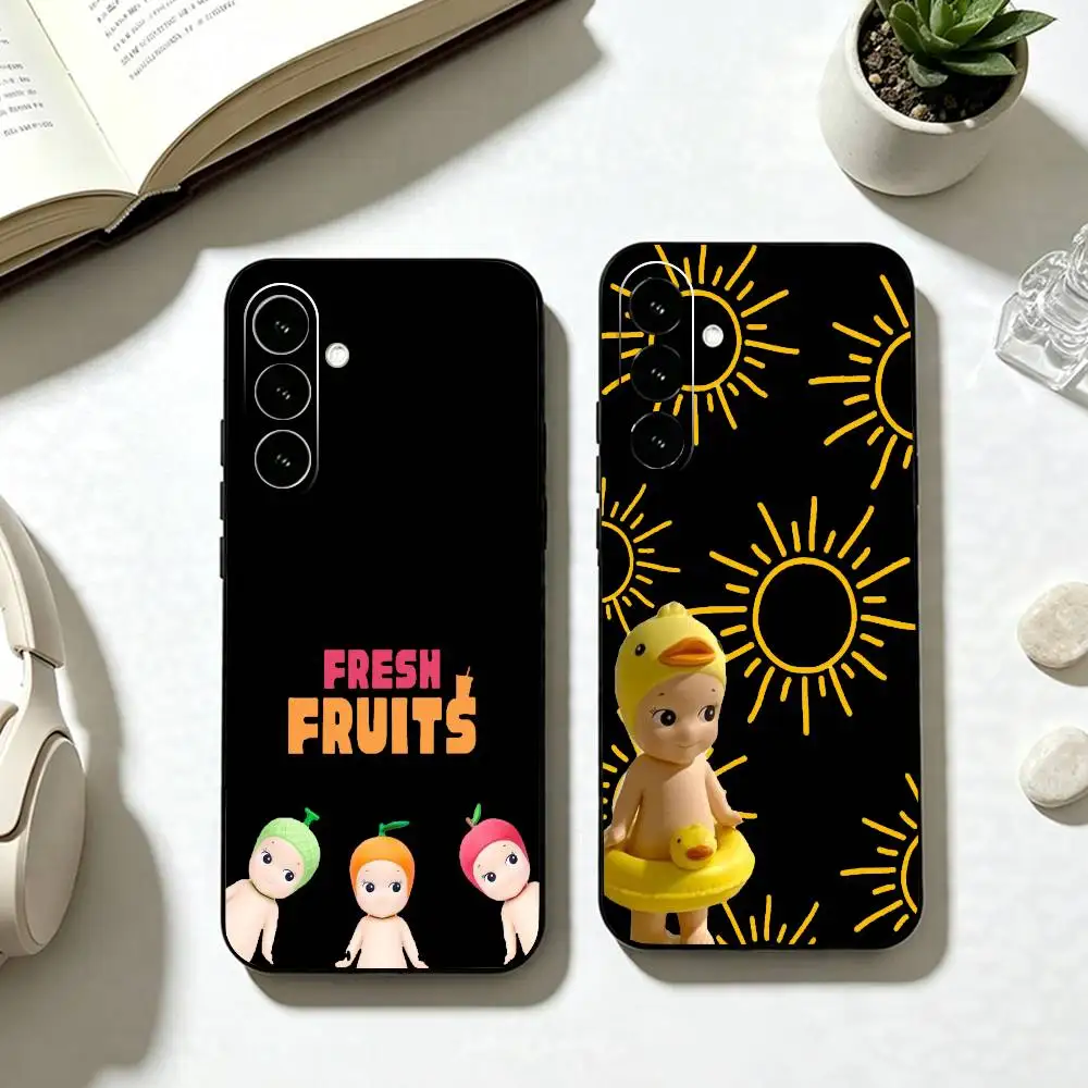 For S-Sonny Angel Fruit Series  Phone Case For Samsung Galaxy A73,A72,A71,A70,A53,A52,A51,Others Soft Black Cover