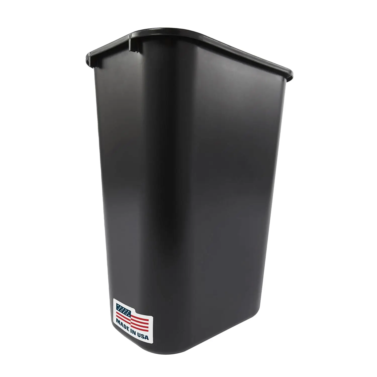 

10.25-Gallon Black Plastic Trash Can, Pack of 4, Fits Under Desk/Sink/Cabinet for Home/Office Use