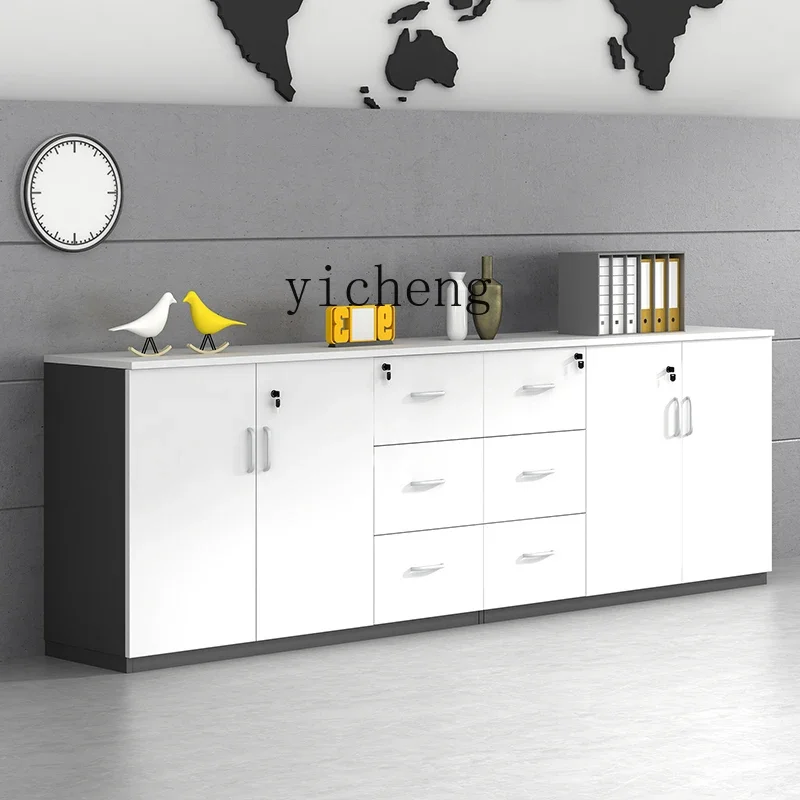 DSA  office file low cabinet wooden storage data tea cabinet modern simple storage cabinet