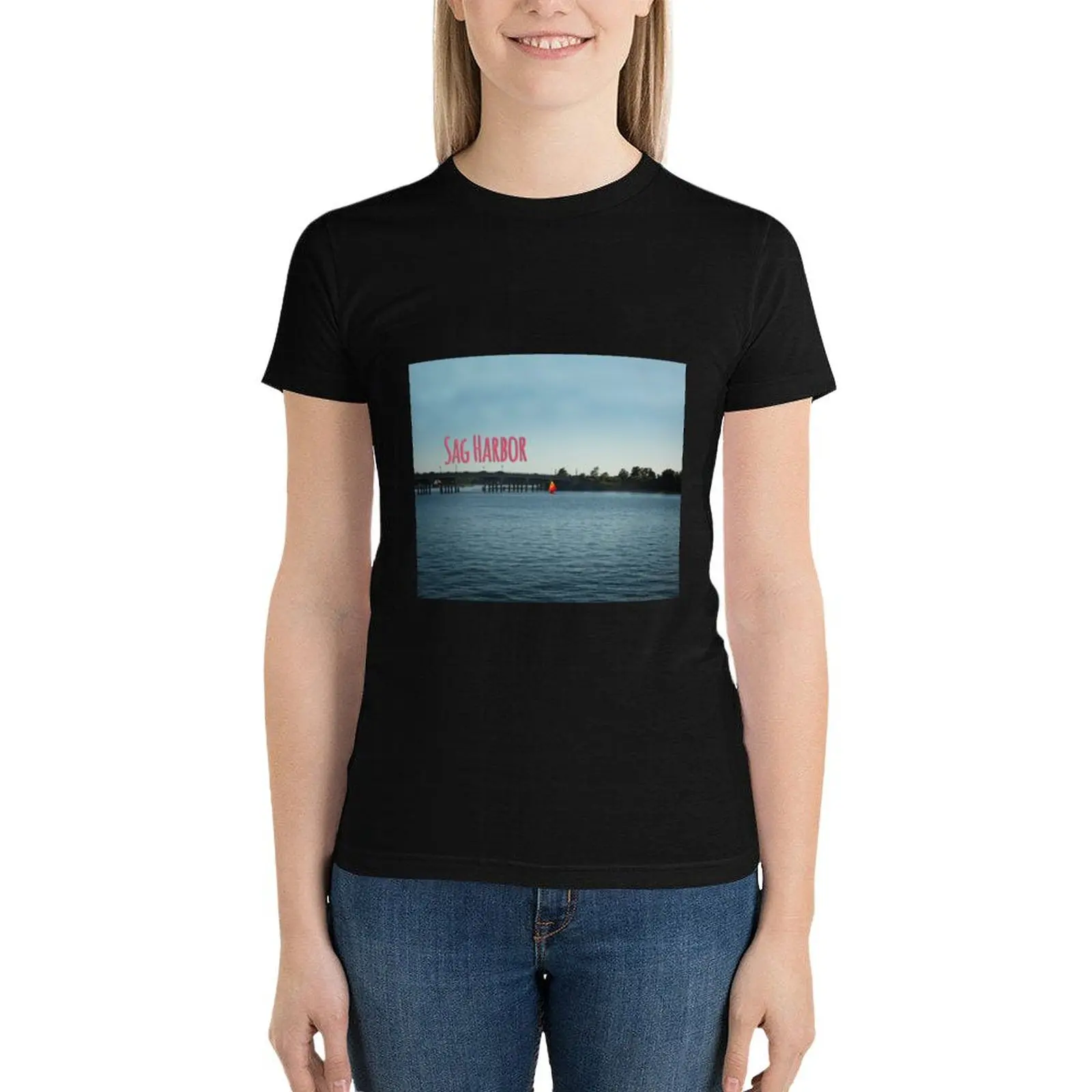 Sag Harbor-North Haven Bridge T-Shirt Short sleeve tee lady clothes shirts graphic tees t shirts for Women graphic