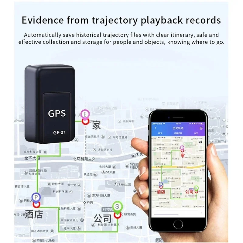 Gf07 Mini Car Gps Tracker Real-Time Gps Tracking Device Magnetic Sim Message Positioner Anti-Theft Daily Gps Locator Device