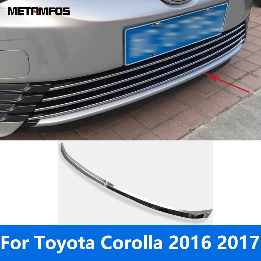 

Для Toyota Corolla 2016 2017, подтяжка лица, хромированный передний бампер, накладка на губу, комплект кузова, сплиттер, диффузор, протектор, аксессуары, Стайлинг автомобиля