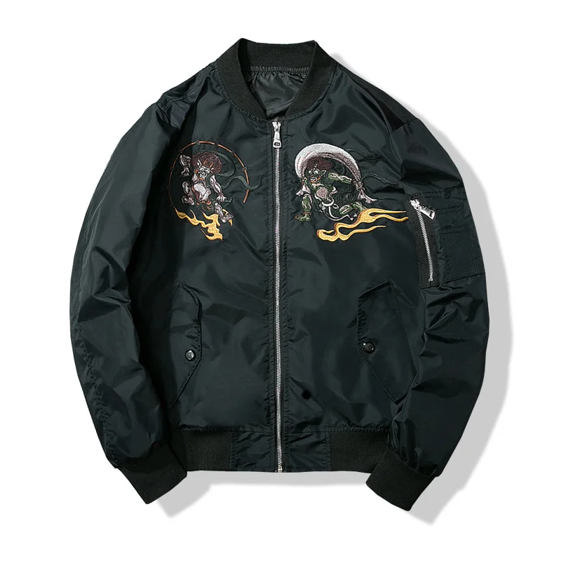 

Arrival Embroidery New Mens Jackets And Coats Japanese Fashion Yokosuka Embroidered Air Force Pilot Jacket Baseball