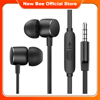 New Bee CH23 CH24 Wired 3.5MM Earphone In-ear Microphone Wire-controlled Headphone For Music Sport Earbud for Xiaomi Huawei