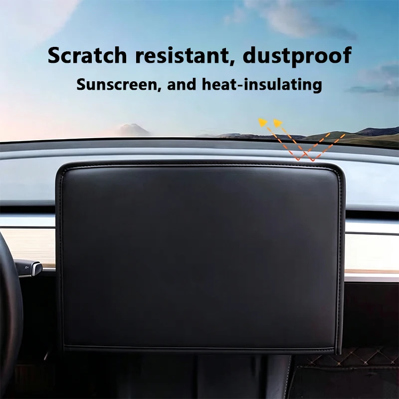 16-Zoll Mittelkonsolen-Bildschirmschutzabdeckung für Tesla Model 3 / Y / YL 2026 Anti-UV Sonnenschutz Navigationsdisplay Staubschutz – Detail 5
