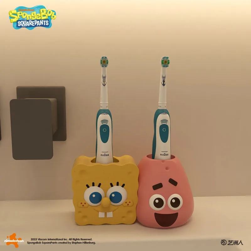 Cute SpongeBob Patrick Star Electric Toothbrush Holder Storage Organizer Rack Bathroom Cartoon Decor Anime Kawaii Birthday Gift