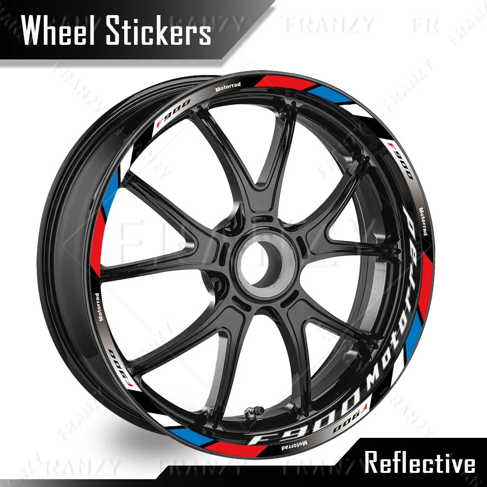 Reflective Motorcycle Wheel Sticker Hub Decals Rim Stripe Tape Waterproof Accessories For F900R F900XR f 900 xr f 900 r