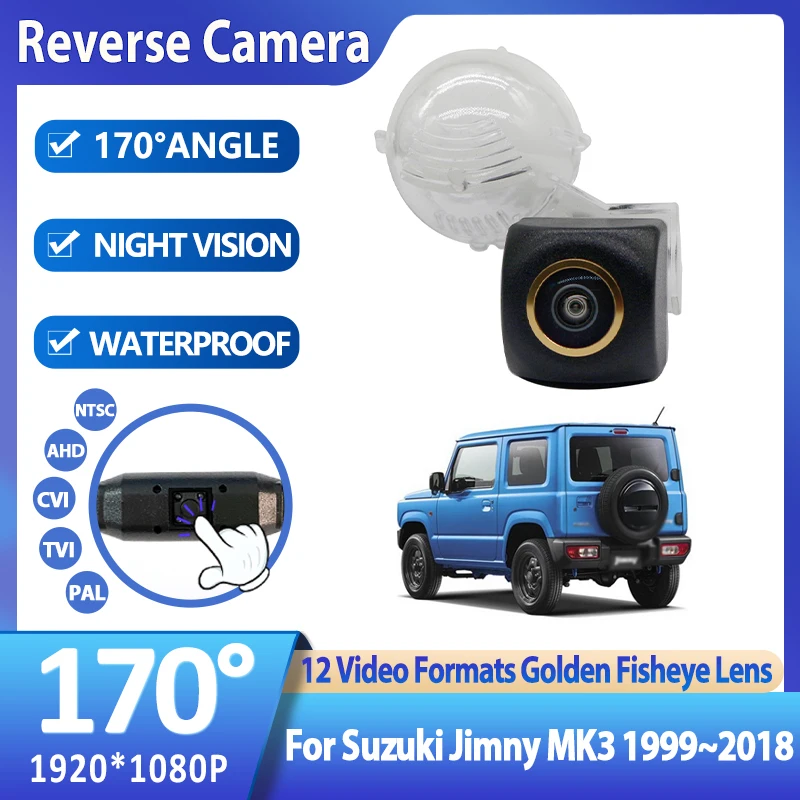170 Degree AHD 1920 x 1080P Car Rear View Camera For Suzuki Jimny MK3 1999~2013 2014 2015 2016 2017 2018 Vehicle Night Vision