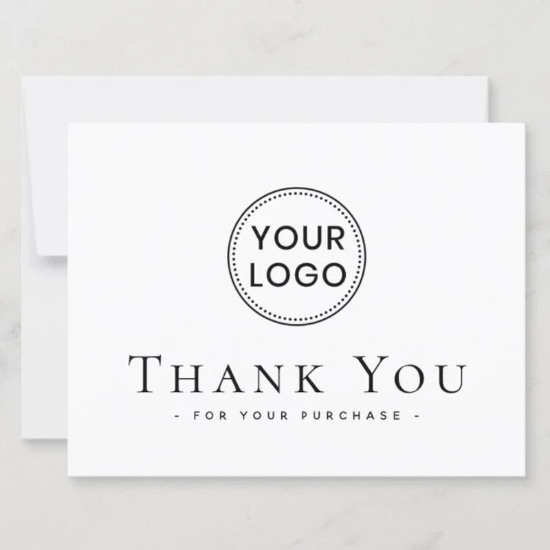 Custom Thank You Cards Business Card Thank You for Your Order Gift Decoration Card Personalized Logo Business Wedding Invitation