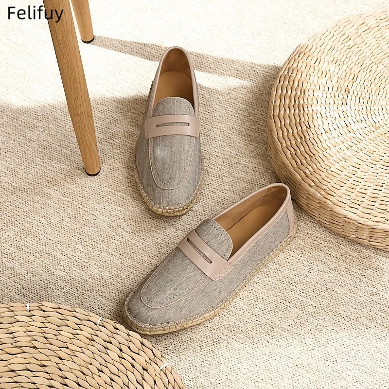 New Men's Casual Fashion Genuine Leather Loafers Moccasins Slip-On Driving Shoes 38-45 Size Range Male Flats Comfort Footwear
