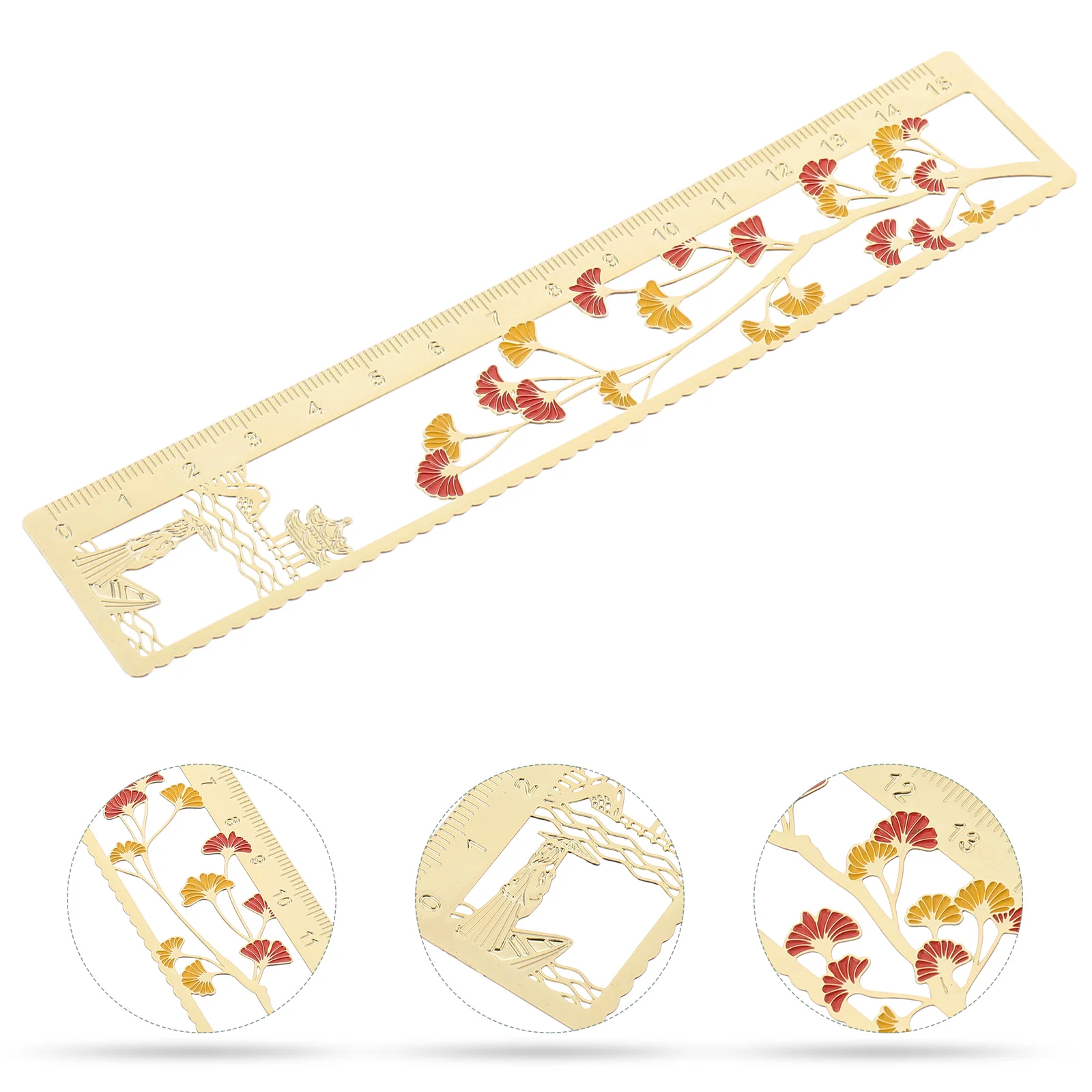 Bookmark Chinese Style Hollow Metal Classical Bookmarker Ruler Bookmarks Page-marker for Students