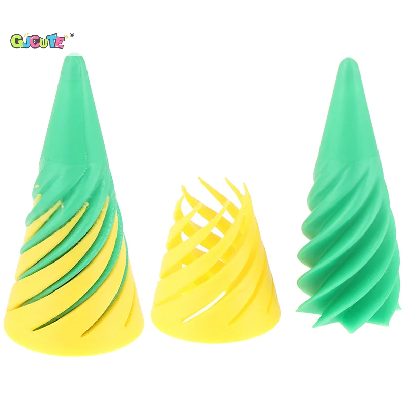 Intelligence Development Spiral Cone Fidget Toy Math Game Decorative 3D Printed Helix Ornaments Educational Spiral Cone Toys