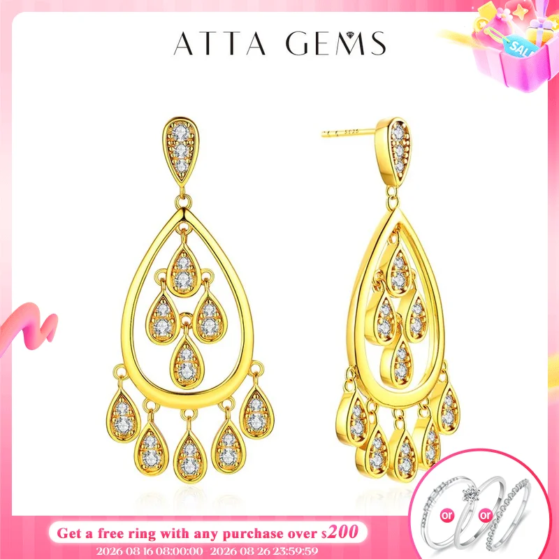 Attagems luxuriöse Birnen Ohr stecker für Frauen d Farbe rund 2,3mm Moissan ite Sterling Silber Verlobung Hochzeits schmuck Geschenk
