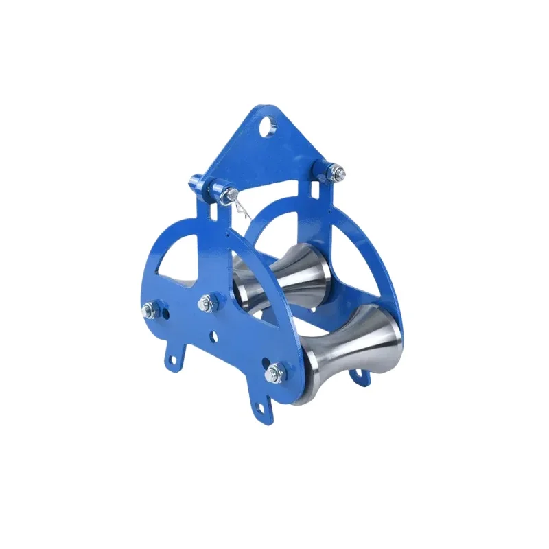 Cable Pay Off Pulley Heavy Duty Steel Wheel Corner Straight Running Triple Wellhead Nozzle Bridge Power Flat Pulley