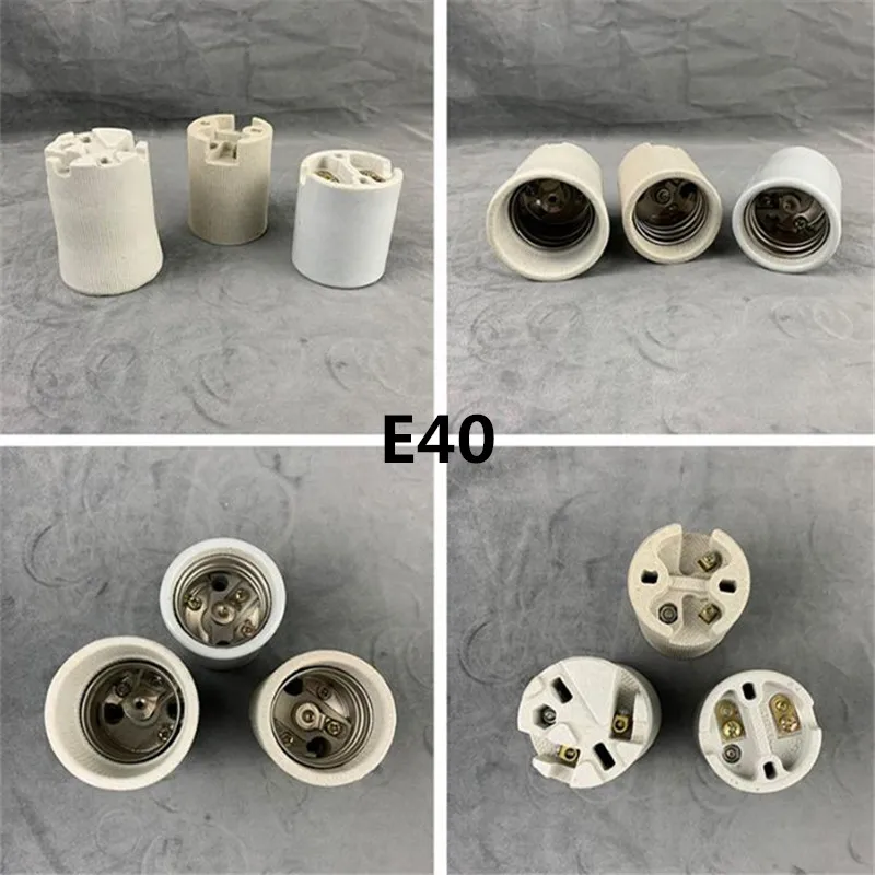 Sample order 2 pieces Pottery and Porcelain sockets E12 E14 GU10 and G9 E40 ceramic inside E27/E26 sockets CE/UL pendant holders