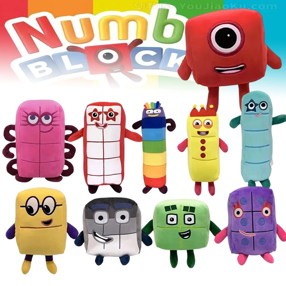 

10pcs 14-30cm Cartoon number Plush Doll Toy Educational Stuffed Movie TV number Toys Gift early childhood education doll