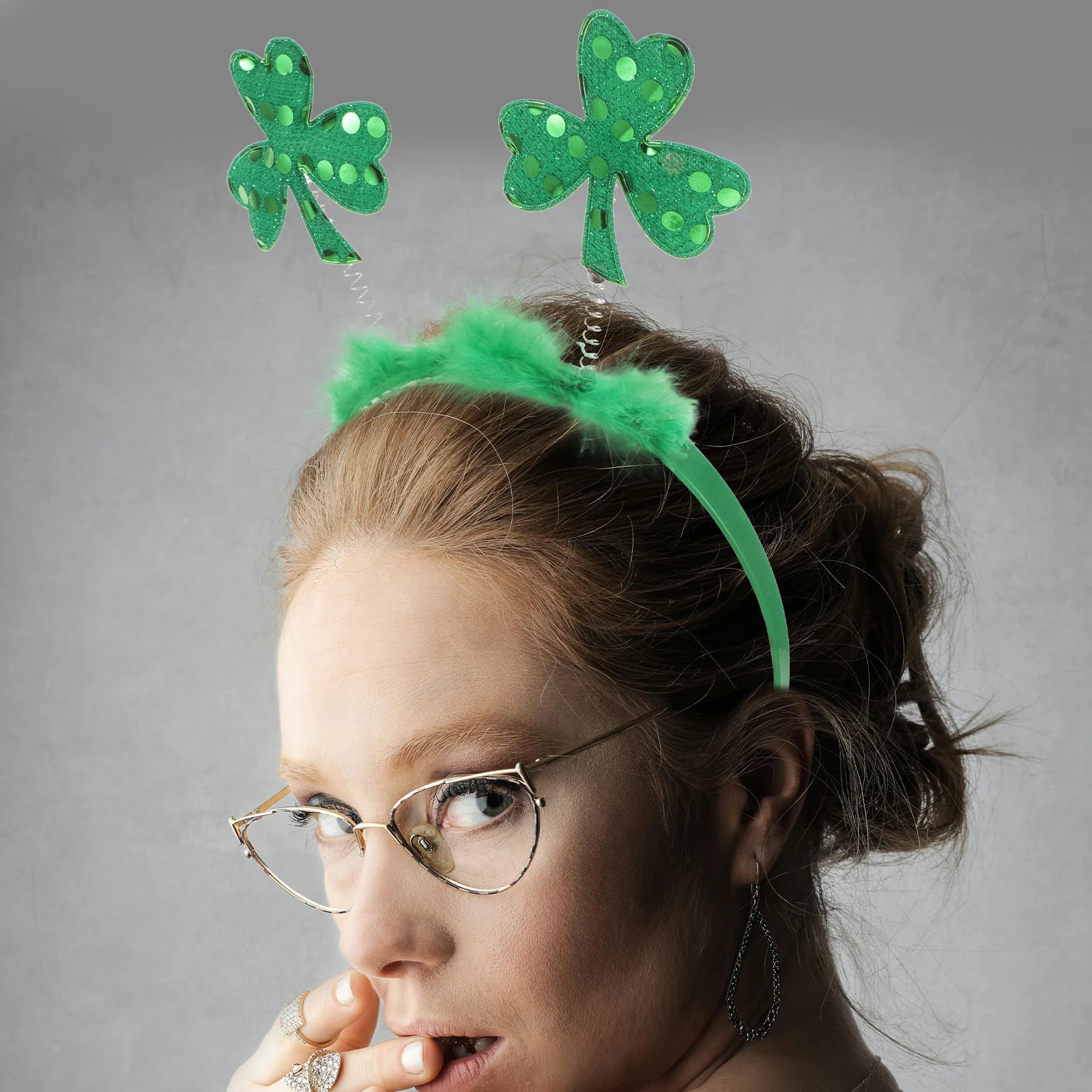 

2 Pcs Shamrock Headb s Hairb Irish Festival Accessory Plastic St Patrick Day Parade Holiday Makeup