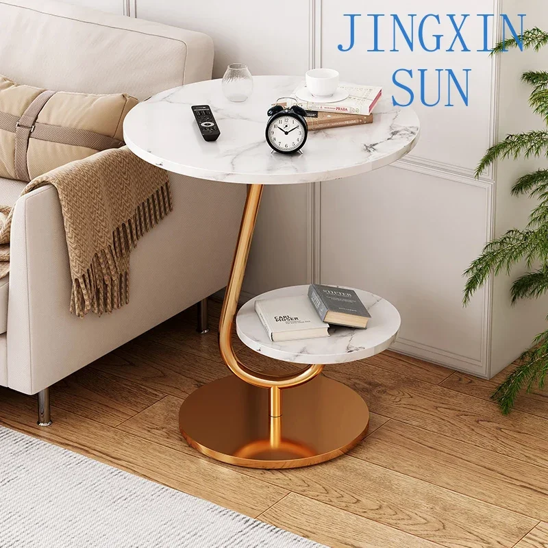 Sofa edge, family living room, light luxury, modern small coffee table, corner table, small unit, small round table