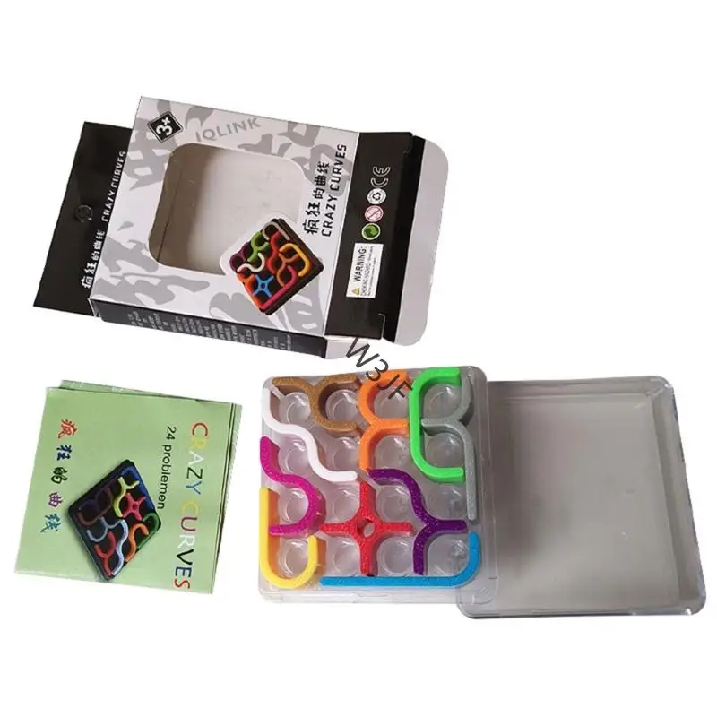 W3JF Fun Creative Puzzle Game Board Game Toy Contluls Curves Curves Challing Toy لتعزيز إمدادات حفلات التفكير المنطقية والفضائية