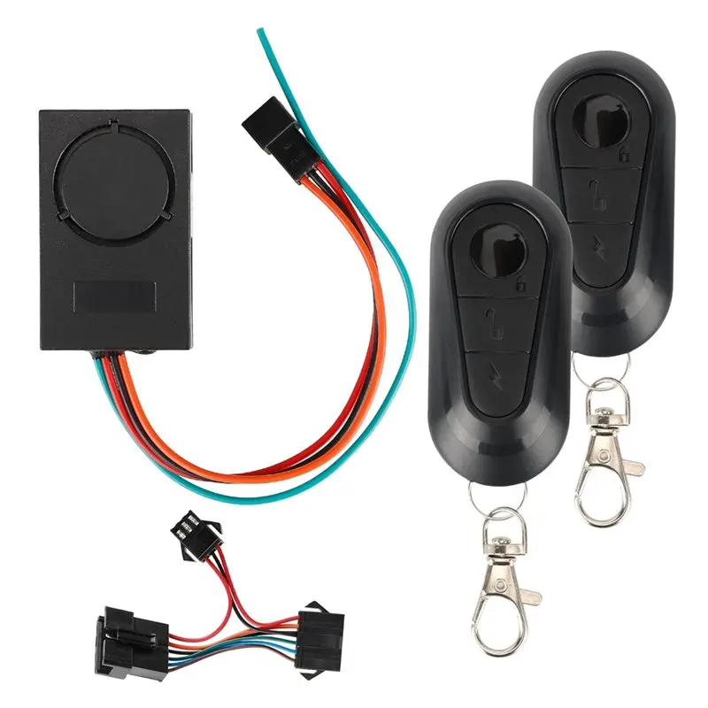 Wireless Bike Alarm 36-72V Smart Electric Scooter Security System With Remote Control Feature