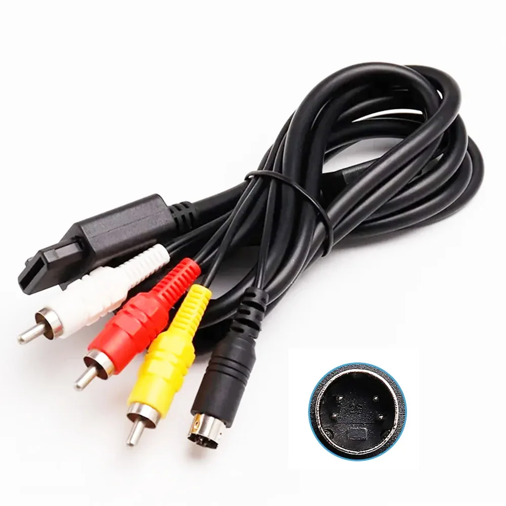 1PC For Nintendo 64 N64 SNES SFC NGC Black AV Composite S-Video RCA Video HD TV Cable