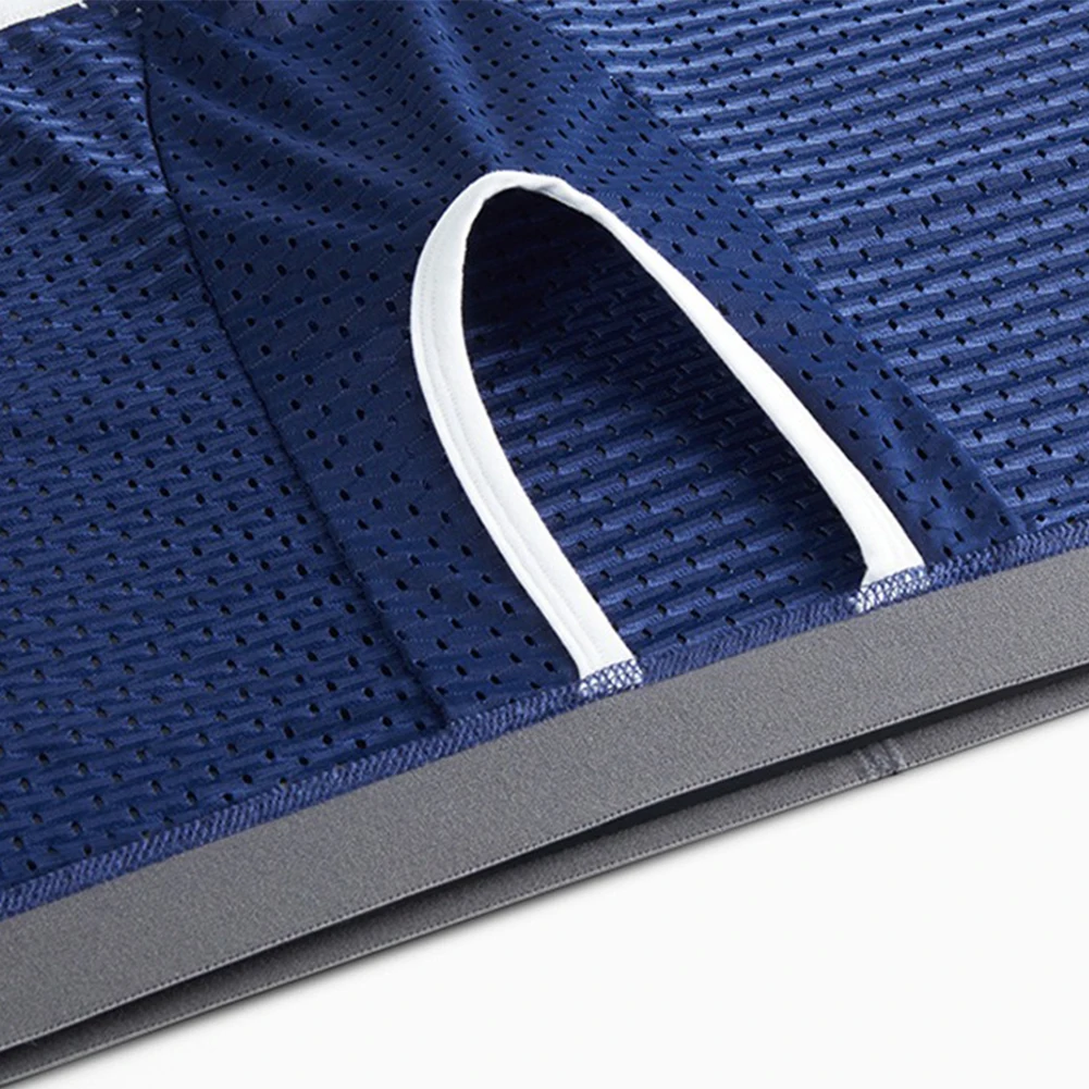 Summer Home Wear Men Sexy Underwear Dress Open Crotch Breathable Boxers Button Adjustable Bulge Pouch