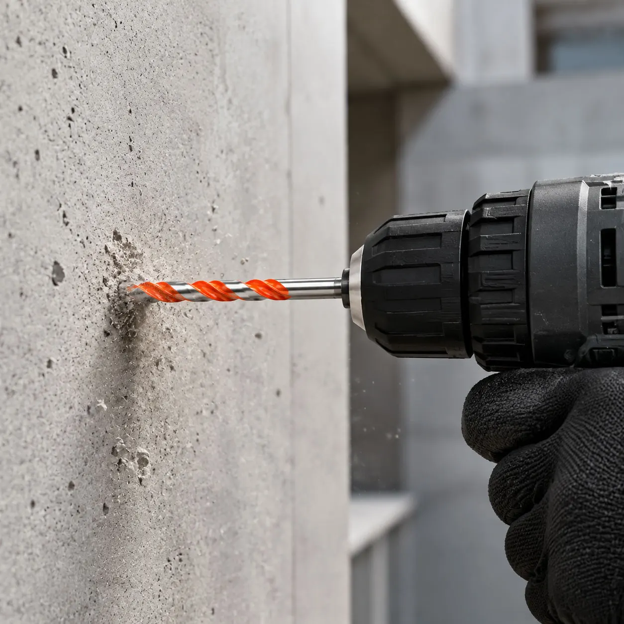 Multipurpose Alloy Hex Shank Drill Bit 6.35mm Extended Length for Glass Tile Concrete Cement Wall Drilling Application